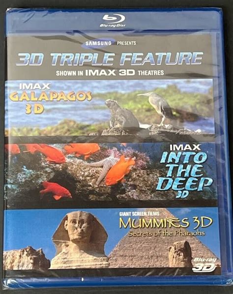 Samsung Imax 3d Triple Feature Blu Ray Movie New Sealed Galapagos Into The Deep Etsy