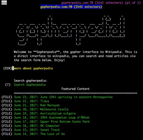 Modern Day Gopher The Protocol That The Web Beat