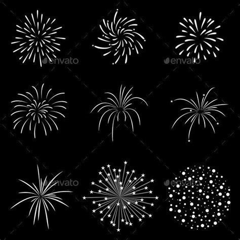 Fireworks Set Fireworks Art Firework Painting How To Draw Fireworks