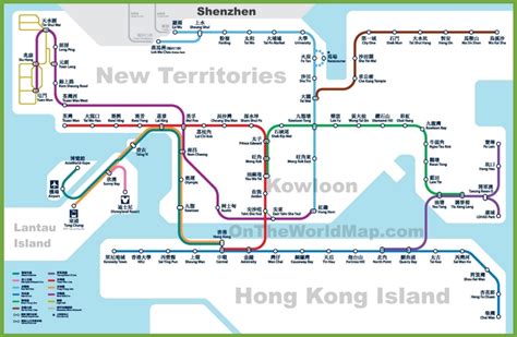 Hong Kong Metro Map Metro Map System Map Hong Kong Map