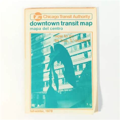 Rta Chicago Transit Authority Downtown Transit Map Fall Winter 1978