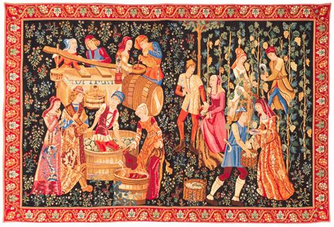 Medieval Wall Hanging Tapestry the Vintage Le Vendange | Etsy | Hanging