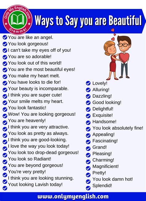 50 Different Ways To Say You Are Beautiful