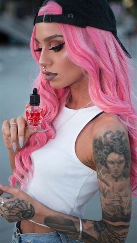 Pin By Christine Szudzik On Pretty In Pink Cool Hair Color Cool Hairstyles Hot Pink Hair