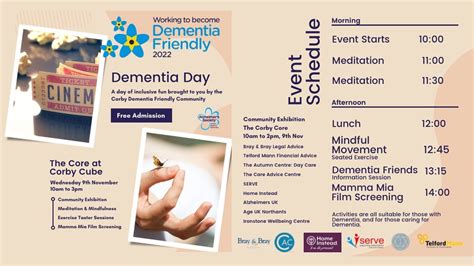 Dementia Day The Core At Corby Cube November Ironstone Wellbeing Centre