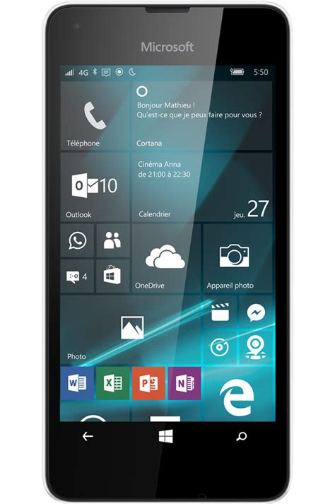 Smartphone Microsoft Lumia 550 Blanc 4181760 Darty