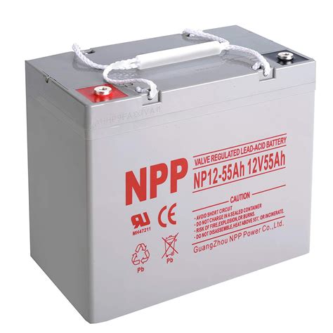Npp Np12 55ah Rechargeable Agm Sla 12v 55ah Battery With Button Style