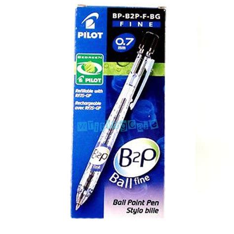 Pilot B2p Ballpoint Pen 07mm Fine Tip In Black Blue Or Red 3 Or 10 P