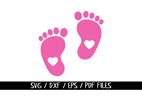 Gender Reveal Baby Feet Svg