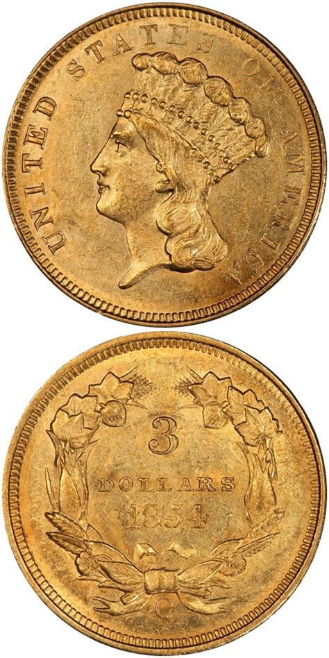 What Is The Value Of An 1854 O Gold Three Dollar