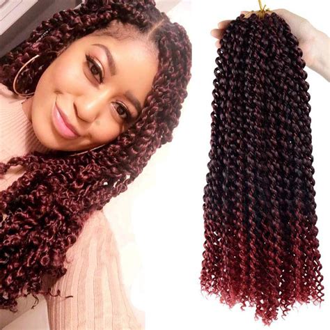 Marley Twist Crochet Hair 2020 1packs Passion Twist Hair 18 Inch Long Bohemian Braids Water Wave