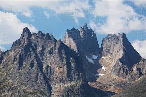 Rugged Mountain Peaks Yukon Canada Stock Photo Dissolve