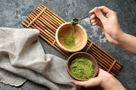 Woman Preparing Matcha Tea Closeup Stock Image Image Of Drink Asian