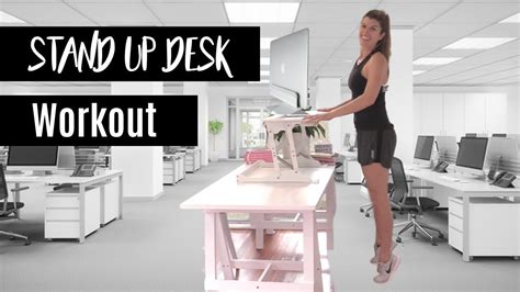 Desk exercise equipment may be the answer. Standing Desk Workout - 5 Exercises to do at Work in 2020 ...