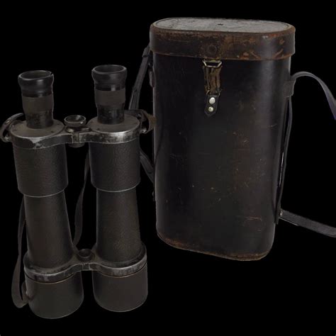 Cased Pair Of German Ww1 Marine Binoculars Carl Zeiss Df 7x