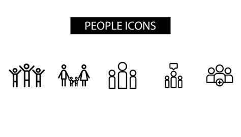 Ikon Orang Dari Simbol Desain Ikon Grup Orang Ilustrasi Stok Unduh