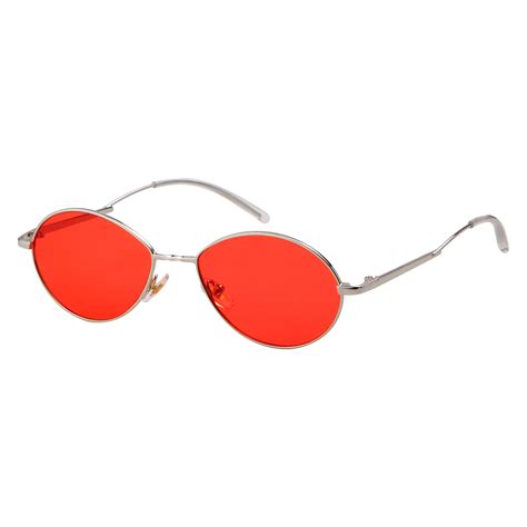 Sorvino Vintage Oval Sunglasses Unisex Retro Small Glasses Metal Frame