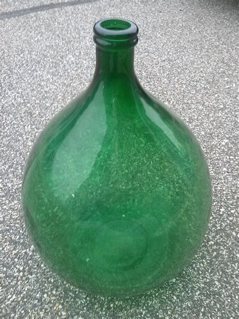 Very Large Vintage Green Glass Bottle 5ft Round Green Glass Bottles Vintage Green Glass