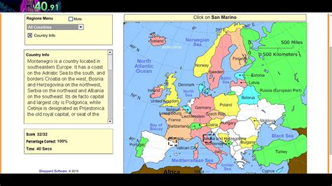 Usa geography quizzes fun map games. Sheppard Software Geography (Europe Geography Level 1 - National) - 60s - YouTube