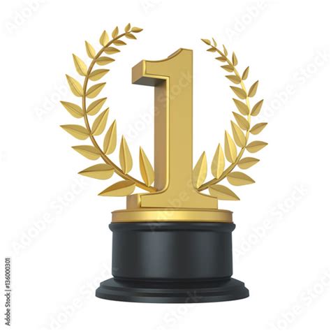 Golden First Place Trophy Stock Photo And Royalty Free Images On