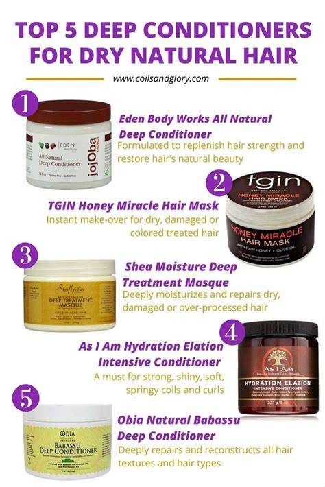 Top Deep Conditioners For Dry Natural Hair Dry Natural Hair Natural Hair Styles Healthy