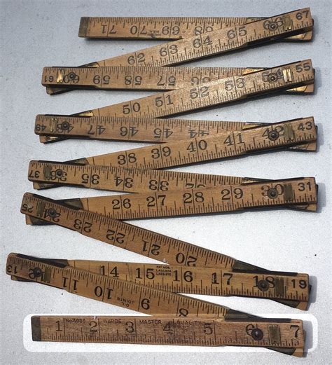 Measuring Tape Vintage Wood Folding Quilting Sewing And Needlecraft