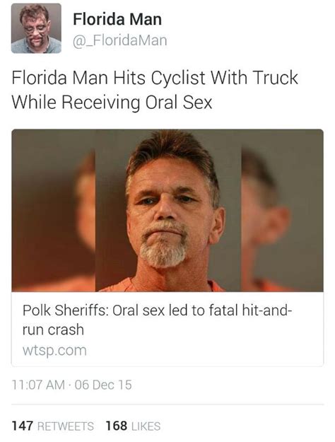 Florida Man Hits Cyclist With Truck While Receiving Oral Sex Polk