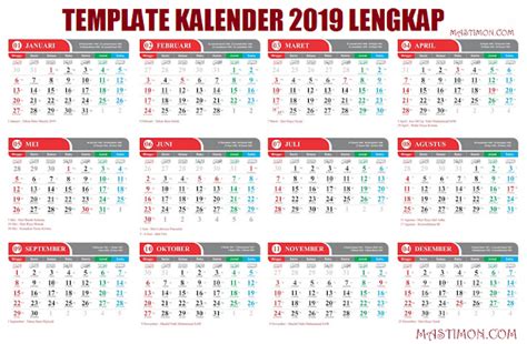 Gratis Kalender 2019 Lengkap Hijriyah Dan Jawa Format Cdr Coreldraw