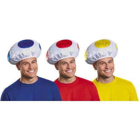 Mushroom Hat Mario Brothers Costume Accessory
