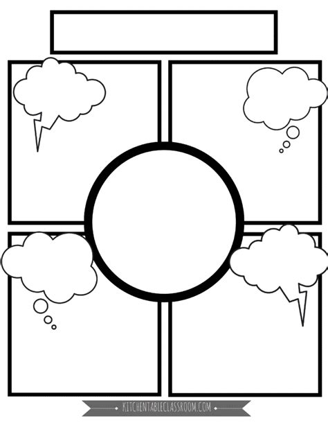 Comic Book Templates Free Printable Pages The Kitchen