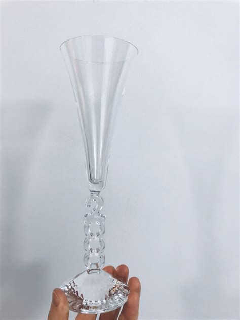 Cristal D Arques France Crystal Millennium Champagne Flute 2glasses Year 2000 Ebay