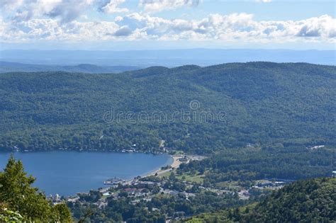 View Of Lake George From Prospect Mountain In New York Stock Photo