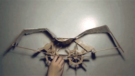 But this robot isn't real. Kinetic Wings Made from Popsicle Sticks | Bird wings and Bird