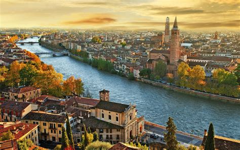 Looking for the best hd landscape wallpaper 1920x1080? Verona And Adige River From The Bird's Eye View Beautiful ...