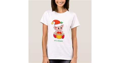 Cute Jolly Christmas Elf T Shirt Zazzle