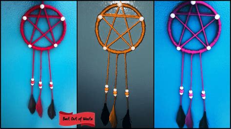 Simple Dream Catcher Using Waste Bangles Home Decor Diy Dream Catcher