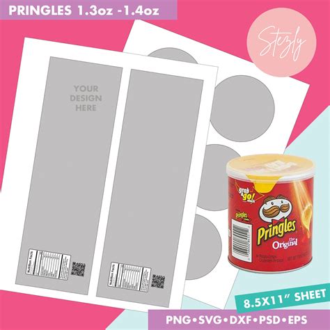 Pringles 13oz 37g Topper Template With Nutritional Facts Etsy Nederland