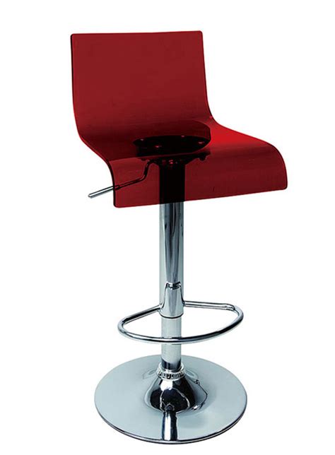 Turn up the style quotient of your bar. Red or Clear Plastic Contemporary Bar Stools Metal Base ...