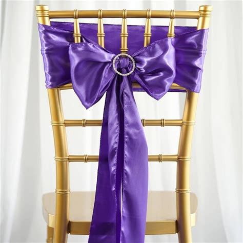 50 Satin Chair Sashes Ties Bows Wedding Party Catering Reception