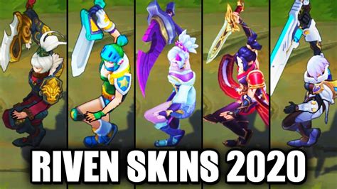 All Riven Skins Spotlight 2020 League Of Legends Youtube