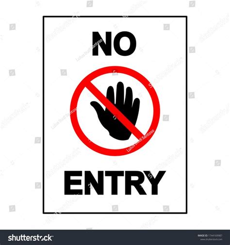No Entry Sign No Access Label Vector Illustration Ad Paid
