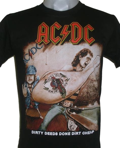 Dirty Deeds Done Cheap Official T Shirt Size S Black Mens Licensed New