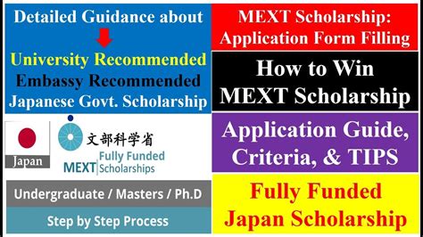 How To Fill Out Mext Scholarship Application Form Fully Funded Japan