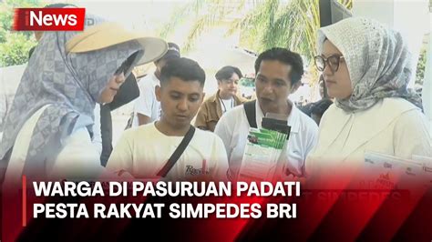 Warga Di Pasuruan Padati Pesta Rakyat Simpedes Bri Youtube