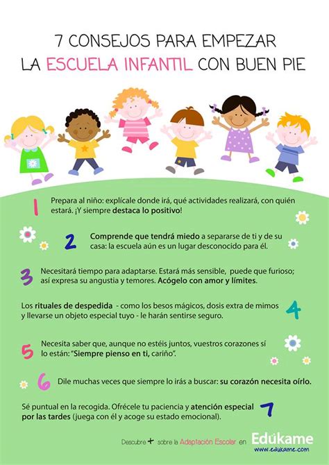 7 Consejos Para Comenzar La Educación Infantil Con Buen Pie Infografia