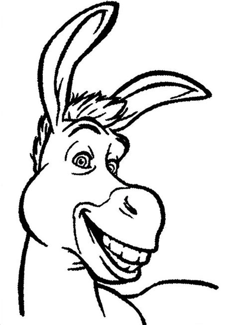 Donkey From Shrek Coloring Pages Cartoon Drawings Drawings Donkey