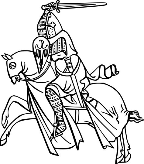 Knights Clipart Outline Knight Knights Outline Knight Transparent Free