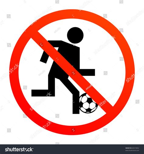No Play Or Football Sign Vector Illustration 60573052 Shutterstock