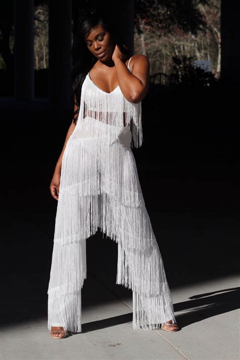 Fringe Pants Set Fringe Pants Fringe Clothing Tassel Outfit