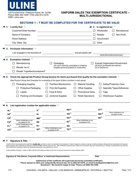 Uniform Sales Tax Exemption Certificate Multi Jurisdictional Docslib